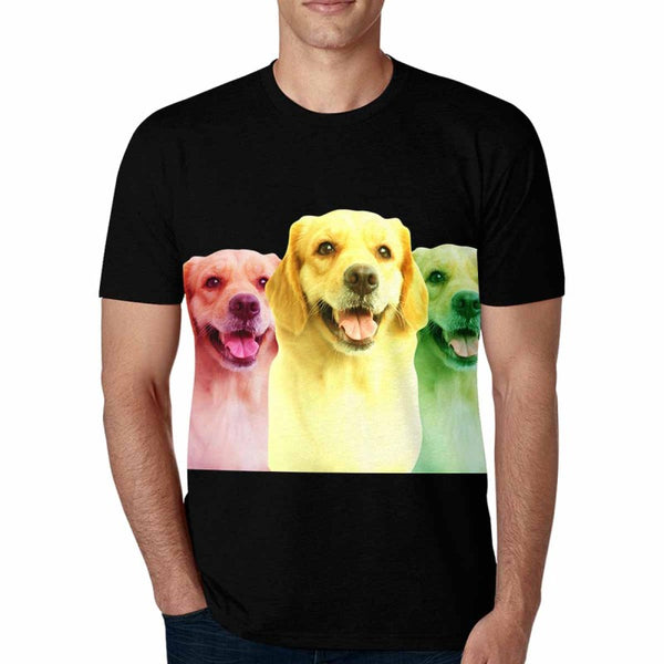 Custom Shirts with Personalized Pictures Colourful Unique Design Men's All Over Print T-shirt