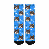 Personalised Pet Socks Custom Sublimated Crew Socks with Cat Face Funny Printed Photo Pet Socks Unisex Gift