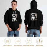 Custom Pet Face Hoodie Pet Photo Black Hoodie with BG Unisex Hooded Pullover Personalized Face Loose Hoodie Top Plus Size for Him Her