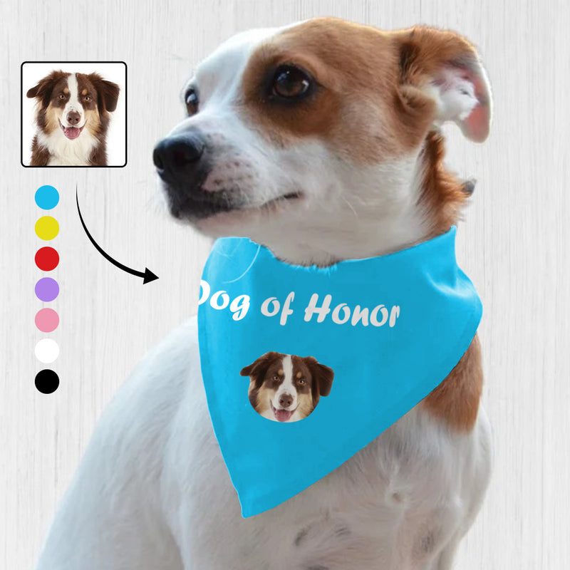 Custom Dog Face Pet Bandana Dog of Honor