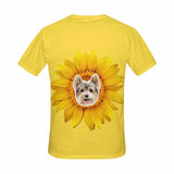 Custom Sunflower Shirts with Faces Personalized Men's All Over Print T-shirt Put Your Face on Shirt Gift