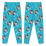 [For Kid&Adult] Personalized Face Dog Bone Multiple Color Paw Print Sleepwear Personalized Women's&Men's Long Pajama Pants