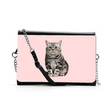 Custom Pet Face Solid Color Ladies Shoulder Bag with 2 Removable Straps Cross Body Clutch Purse Handbag for Women