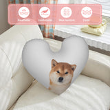 Custom Face White Heart Pillow Throw Pillows Your Pet On a Pillow Pet Face Pillow