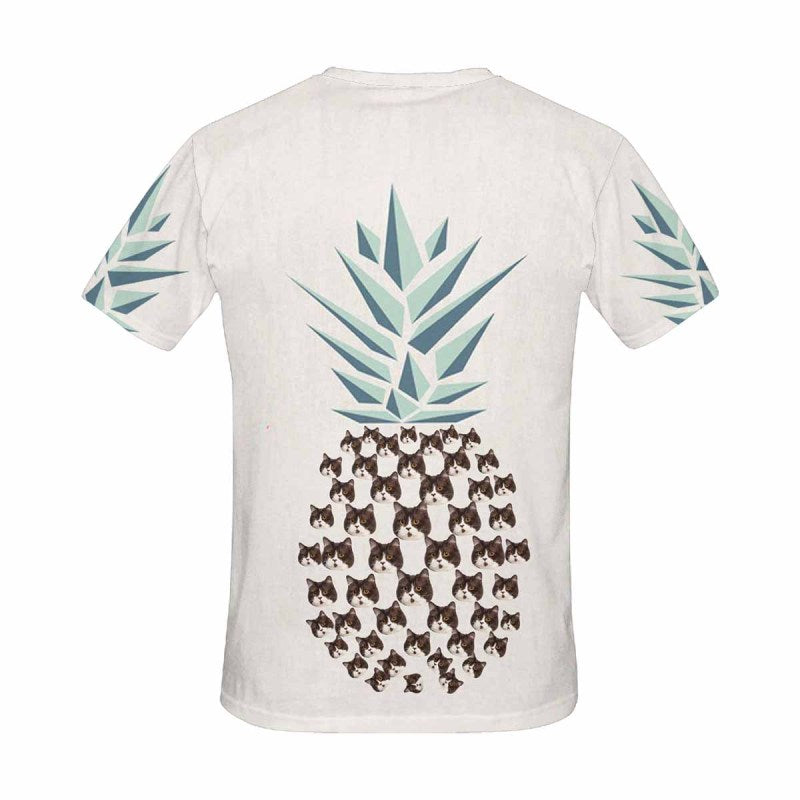 Custom Face Pineapple Shirts Personalized Women's All Over Print T-shirt Gift Ideas For Her