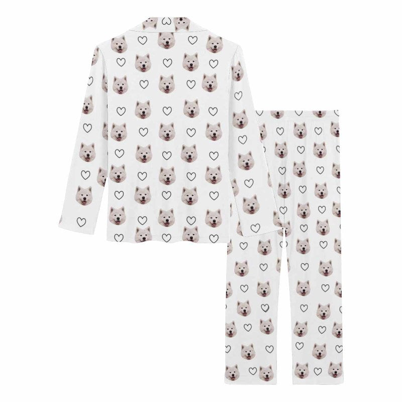 Flash Sale - 60% off Custom Pet Face Sleepwear Women's Lightweight Long Pajama Set