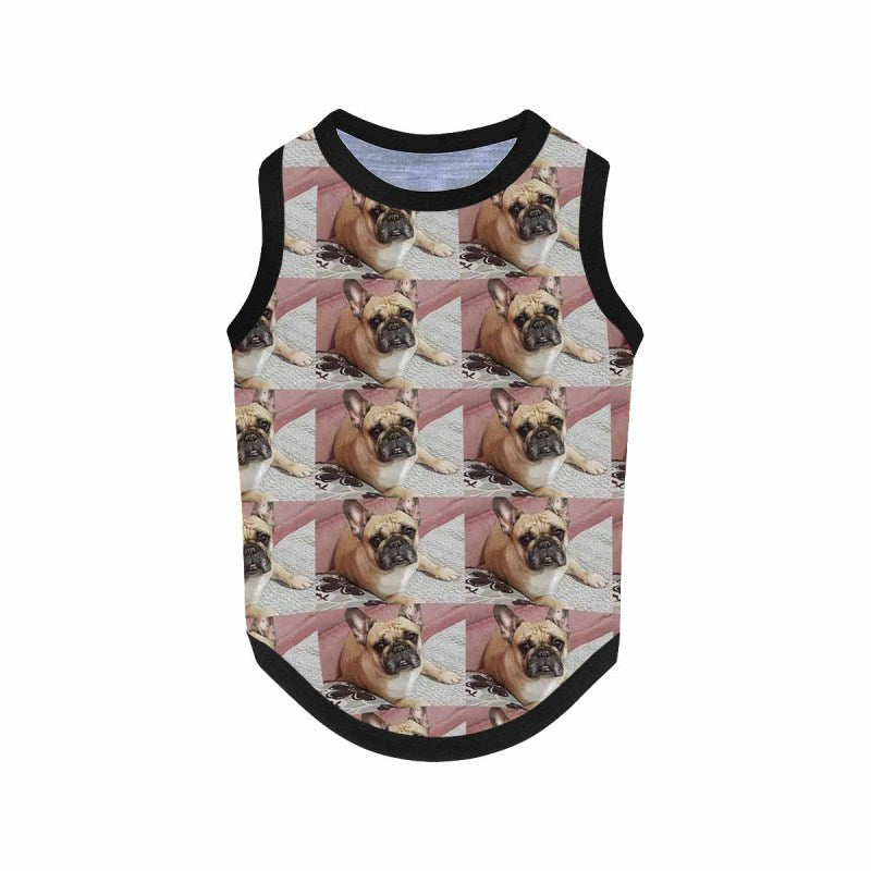 Custom Photo Seamless All Over Print Pet Tank Top Personalized Pet Clothes Dog T Shirt With Your Photo