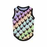 Personalized Pet Clothes Dog T Shirt Custom Face Rainbow Pattern Pet Tank Top Dog Clothing With Your Photo