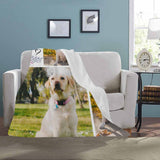 Custom Photo&Name My Love Ultra-Soft Micro Fleece Blanket, Customized Throw Blanket