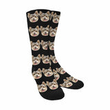 [Made In USA]Custom Face Photo Various Colors Sublimated Crew Socks Personalized Picture Socks Unisex Gift for Men Women