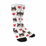 Custom Socks with Faces Love Heart Sublimated Crew Socks Personalized Picture Socks Unisex Gift for Men Women