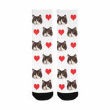 Custom Socks with Faces Love Heart Sublimated Crew Socks Personalized Picture Socks Unisex Gift for Men Women