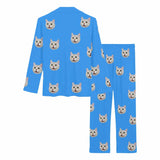 [Up To 5 Faces] Persoanlized Pajamas Custom Photo Funny Sleepwear With Faces On Them Women's Long Pajama Set