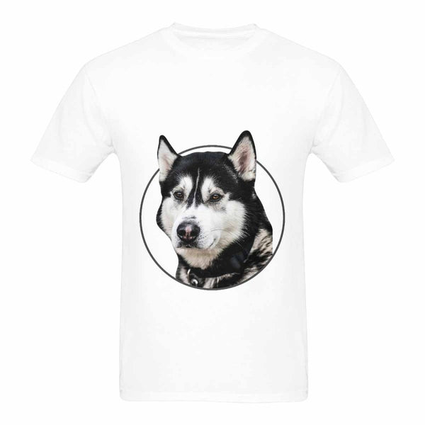 Custom Pet Face T-shirt for Pet Lover Men's All Over Personalized Pictures Shirts