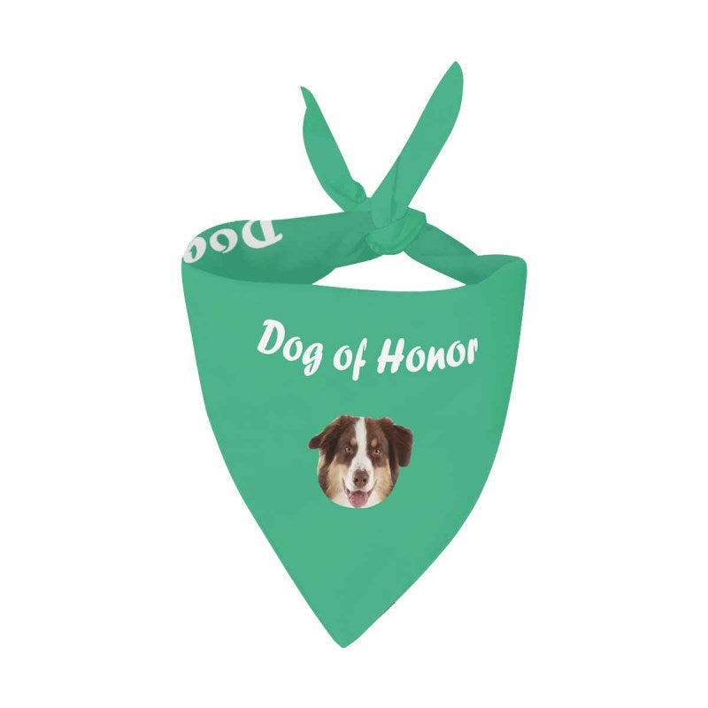 Custom Dog Face Pet Bandana Dog of Honor