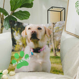 Pillow Case with Custom Face&Name Personalized Paw Pet Throw Pillow Cover