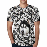 Custom Pet Face Smash Shirt with Pictures Men's All Over Print T-shirt