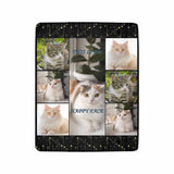 Personalized Dog Portrait Throw Blanket Custom Blanket With Photo&Text