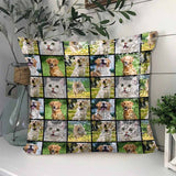 Custom Photo Puzzle Sequin Pillow Case Personalized Pet Pictures Pillow Cover 15.7inx15.7in