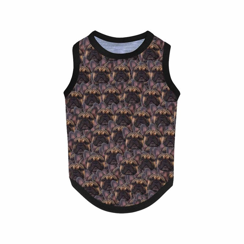 Custom Face Seamless All Over Print Pet Tank Top Personalized Pet Clothes Dog T Shirt, Personalized Dog Clothing With Your Photo