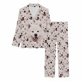 Custom Face Pajamas My Lovely Dog Sleepwear Personalized Women's Long&Short Sleeve Pajama Set