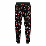 [High Quality] Custom Pet Face Love Heart Sweatpants Personalized Casual Sweatpants