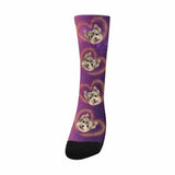 Custom Pet Socks Dog Face Galaxy Love Socks Printed Photo Personalized Sublimated Crew Socks Unisex Gift for Men Women