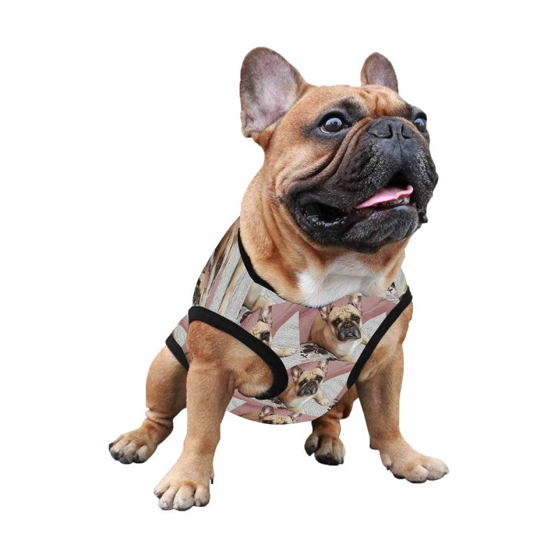 Custom Photo Seamless All Over Print Pet Tank Top Personalized Pet Clothes Dog T Shirt With Your Photo