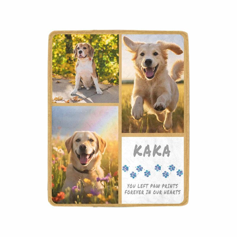 Custom Photo&Name My Sweet Dog Ultra-Soft Micro Fleece Blanket, Customized Throw Blanket