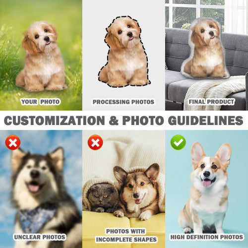 [Free 3D Gift Card] Custom Pet Shaped Pillow Your Pet On A Pillow Custom Cat Pillow Custom Dog Pillow