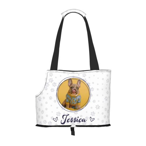 Custom Photo Text Pet Dog Sling Carrier Puppy Pet Slings Tote Bag for Small Dogs Cats