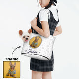 Custom Photo Text Pet Dog Sling Carrier Puppy Pet Slings Tote Bag for Small Dogs Cats