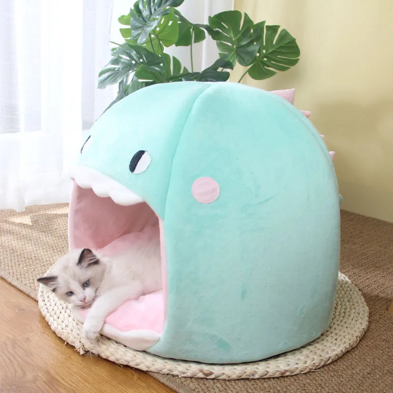 Cat House Durable Cute Cave Pet Bed Tent Lounger Dogs Basket Mat Puppy Kittens Warm Cozy House Kennel Cushion Supplies Bed Cats