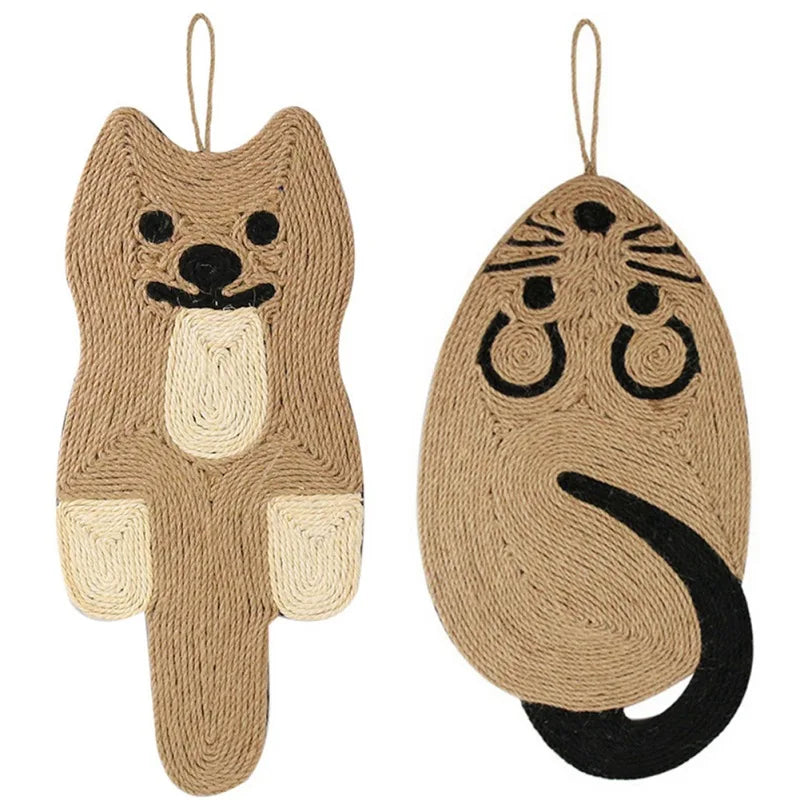 Cat Scratcher Sisal Mat Board Mice Shape Cat Scratch Toys For Sharpen Nails Scraper Wear-resistant Cat Scratching Post Sofa Mat