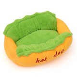 Creative Cute Hot Dog Bed For Dog And Cat Dog Lounger Bed Puppy Soft Kennel Mat Pet Product