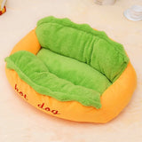 Creative Cute Hot Dog Bed For Dog And Cat Dog Lounger Bed Puppy Soft Kennel Mat Pet Product