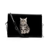 Custom Pet Face Solid Color Ladies Shoulder Bag with 2 Removable Straps Cross Body Clutch Purse Handbag for Women