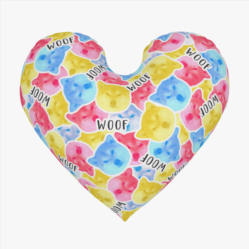 Custom Face Colorful Heart Pillow Throw Pillows Your Pet On a Pillow Pet Face Pillow