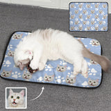 Custom Face Paws Blue Pet Bed Mat Personalized Pad Pet Bed Mat for Puppy Dog Cat