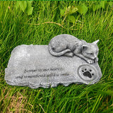 Custom Name Date Cat Statue Tombstone Memorial Stone Pet Loss Memorial Gift