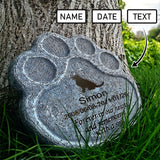 Custom Name Date Paw Shape Tombstone Memorial Stone Pet Loss Memorial Gift