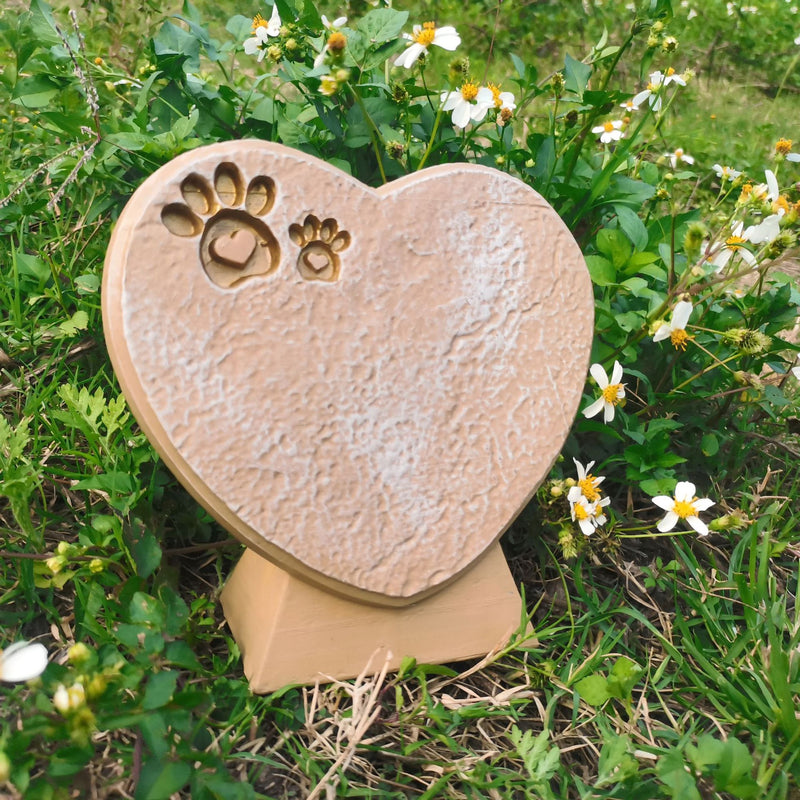 Custom Name Date Heart Shape Tombstone Memorial Stone Pet Loss Memorial Gift