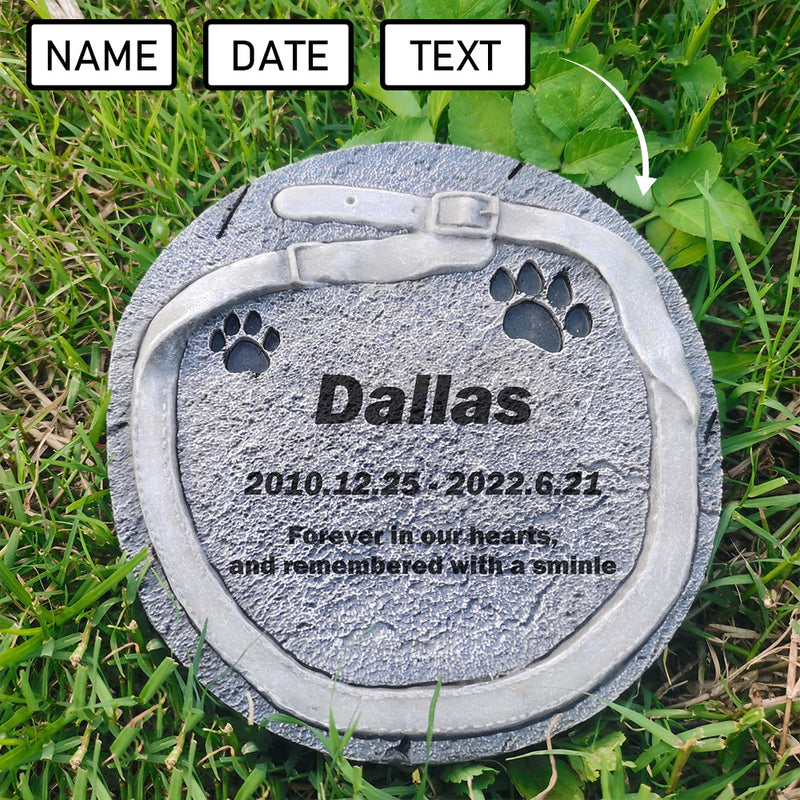 Custom Name Date Circle Tombstone Memorial Stone Pet Loss Memorial Gift