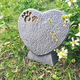 Custom Name Date Heart Shape Tombstone Memorial Stone Pet Loss Memorial Gift