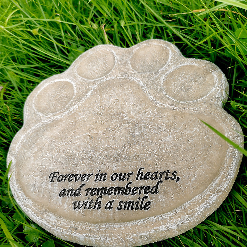 Custom Name Date Paw Shape Tombstone Memorial Stone Pet Loss Memorial Gift