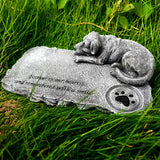 Custom Name Date Dog Tombstone Memorial Stone with Statue Pet Loss Memorial Gift