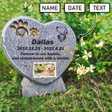 Custom Name Date Heart Shape Tombstone Memorial Stone Pet Loss Memorial Gift