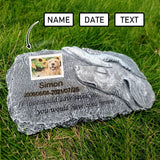 Custom Name Date Touch Head Dog Tombstone Memorial Stone Pet Loss Memorial Gift