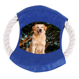 [Up to 4 Colors] Custom Photo Cotton Rope Frisbee Personalized Dog Toy For Dog Puppy Gift For Dog Lover