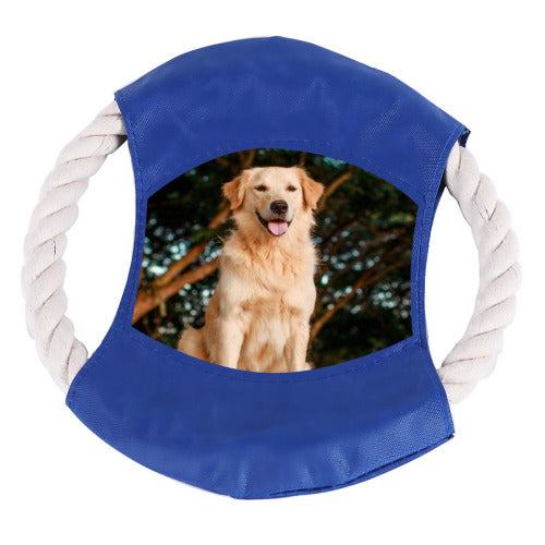 [Up to 4 Colors] Custom Photo Cotton Rope Frisbee Personalized Dog Toy For Dog Puppy Gift For Dog Lover